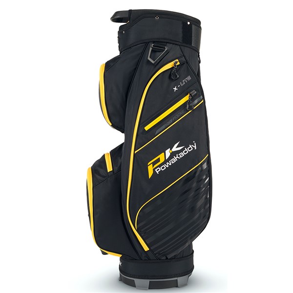 03 2024 powakaddy x lite cart bag range gun metal yellow