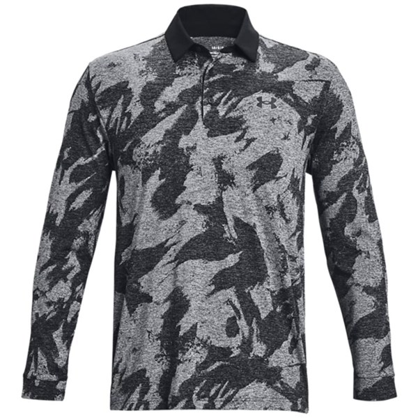 Under Amour Mens Playoff Jacquard Long Sleeve Polo Shirt Golfonline