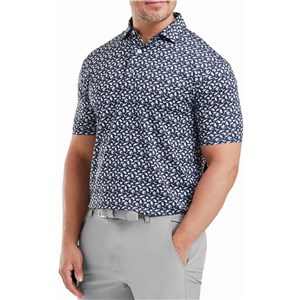 FootJoy Mens Beach Print Lisle Polo Shirt