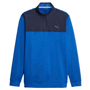 Puma Mens Cloudspun Colourblock 1/4 Zip Pullover