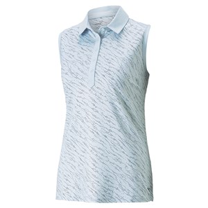 Puma Ladies Cloudspun Whitewater Sleeveless Polo Shirt