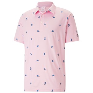 Puma Mens Cloudspun Citrus Polo Shirt - Arnold Palmer Collection