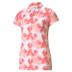 Puma Ladies Cloudspun Watercolour Floral Polo Shirt