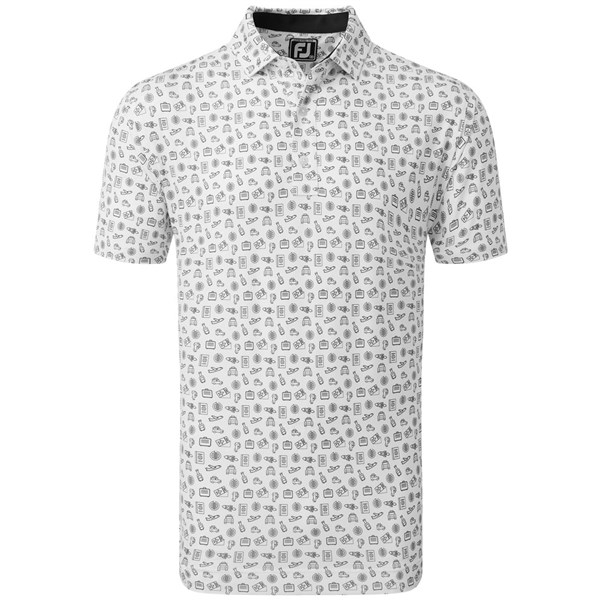 FootJoy Mens Travel Print Lisle Polo Shirt