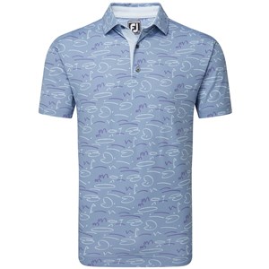 FootJoy Mens Golf Course Doodle Pique Polo Shirt