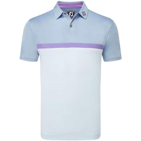 FootJoy Mens Colour Block Interlock Polo Shirt Golfonline