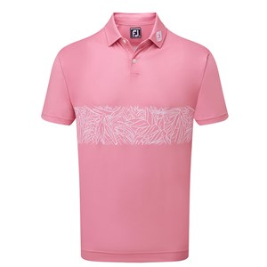 FootJoy Mens Tropical Chestband Lisle Polo Shirt