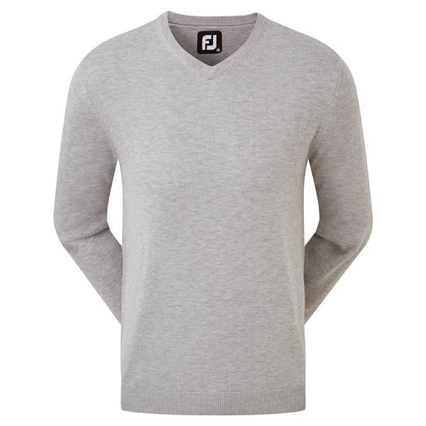 FootJoy Mens Wool Blend V Neck Pullover Golfonline