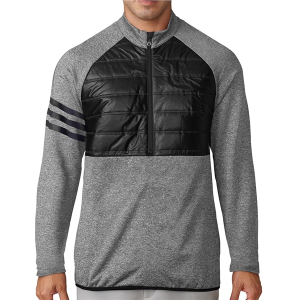 adidas Mens ClimaHeat Quilted Half Zip Jacket