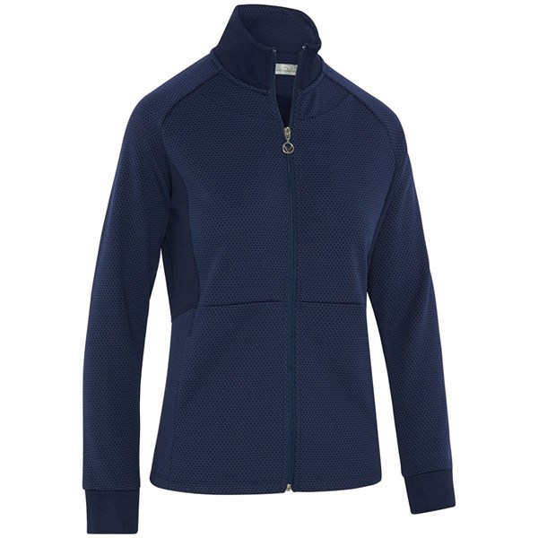 Callaway Ladies Full Zip Hexagon Heather Fleece Jacket