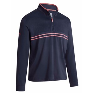 Callaway Mens Textured Print 1/4 Zip Pullover Top