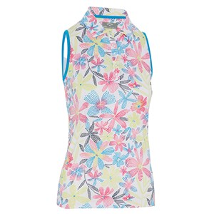 Callaway Ladies Chev Floral Sleeveless Polo Shirt