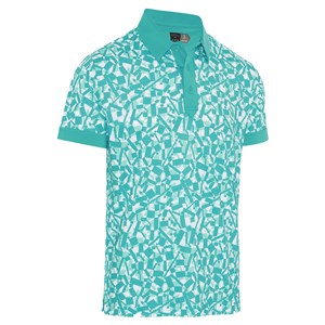 Callaway Mens X-Series Birdseye View Allover Print Polo Shirt