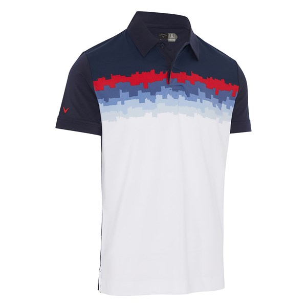 Callaway Mens X-Series Skyline Block Print Polo Shirt