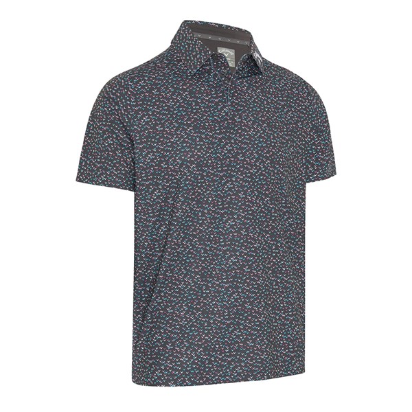 Callaway Mens All-Over Chev Confetti Print Polo Shirt