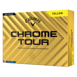 Callaway Chrome Tour Yellow Golf Balls 2024