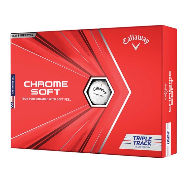 Callaway Chrome Soft Triple Track White Golf Balls (12 Balls)