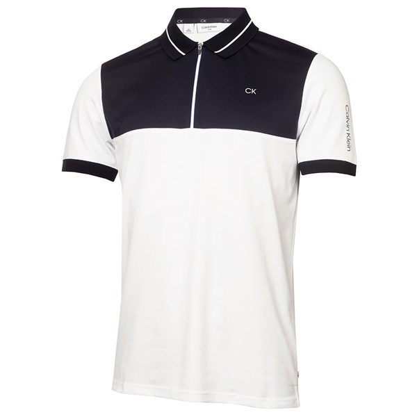 Calvin Klein Mens Whitman Zipped Polo Shirt