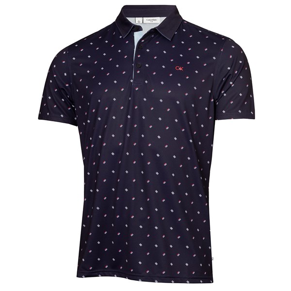 Calvin Klein Mens Treble Strike Print Polo Shirt