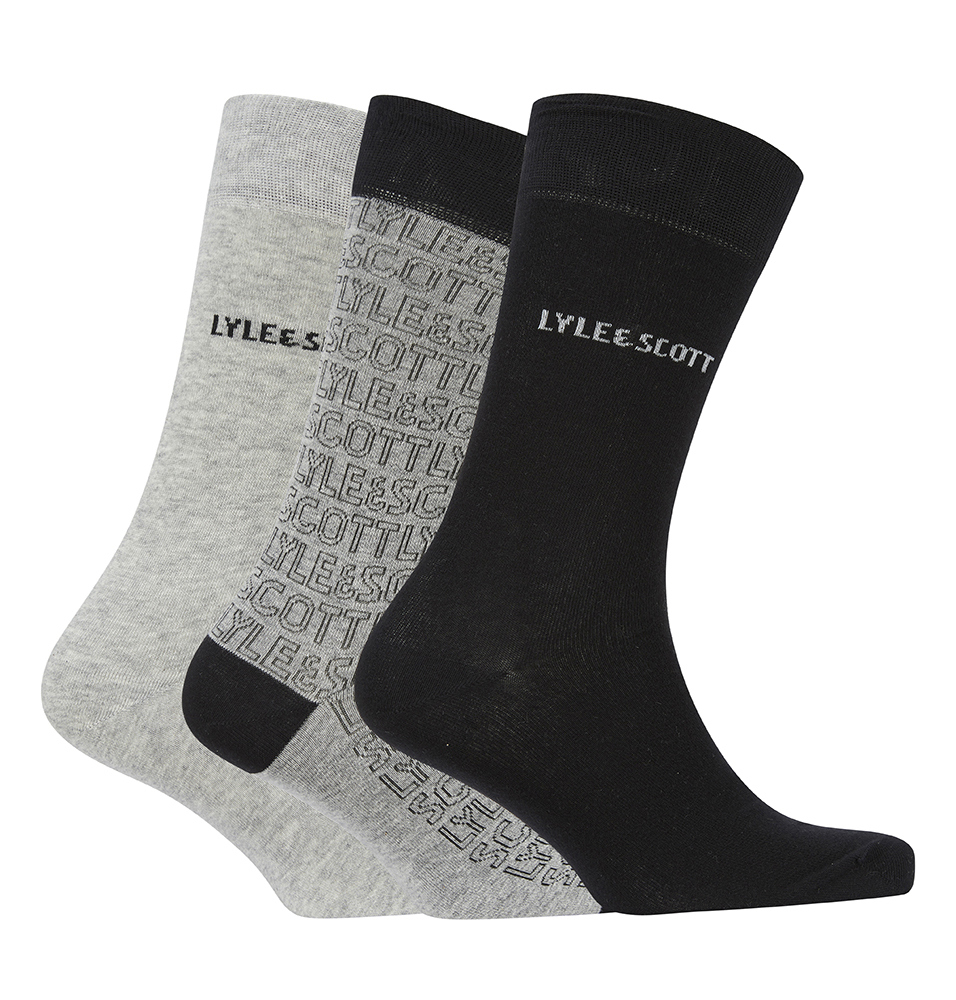 Lyle and Scott Mens Dexter Crew Socks (3 Pairs) - Golfonline