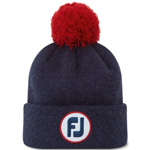 FootJoy Mens Solid Pom Pom Beanie Hat