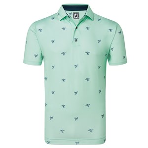 FootJoy Mens Thistle Print Lisle Polo Shirt