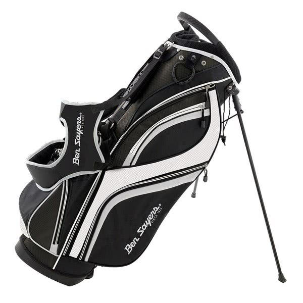 g6422 deluxe stand bag black whitel