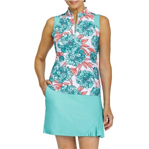 Tail Ladies Patti Sleeveless Polo - Peony Blooms