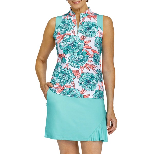 Tail Ladies Patti Sleeveless Polo - Peony Blooms