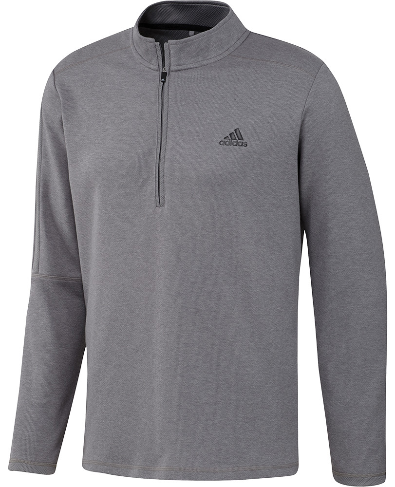 Adidas Mens Golf Half Zip Striped Jacket 2024 Gray Size Small