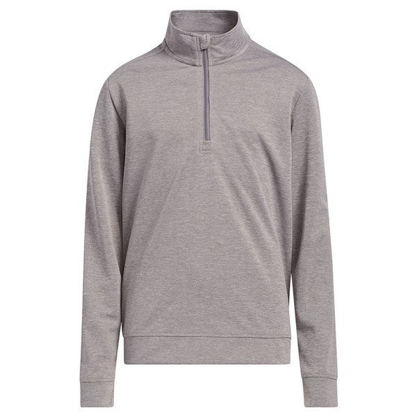 adidas Juniors Quarter Zip Heather Pullover Top