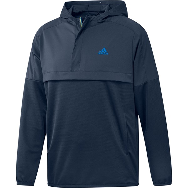 adidas Mens Anorak Primeblue Quarter Zip Pullover Hoodie