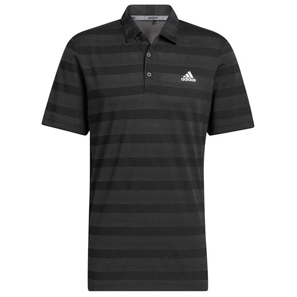 adidas Mens Two Colour Stripe Primegreen Polo Shirt