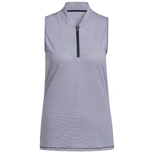 adidas Ladies Two Colour Ottoman Sleeveless Polo Shirt