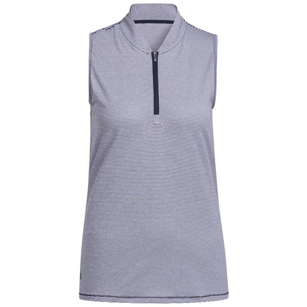 adidas Ladies Two Colour Ottoman Sleeveless Polo Shirt