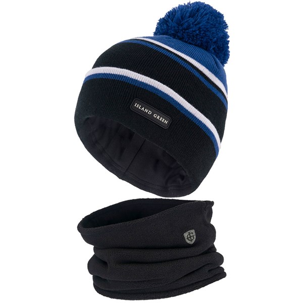 Island Green Mens Bobble Hat And Snood Gift Set