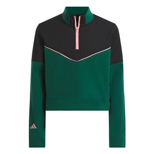 adidas Girls Fleece Crop 1/4-Zip Pullover