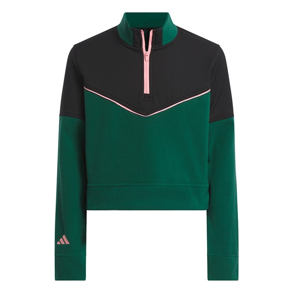 adidas Girls Fleece Crop 1/4-Zip Pullover