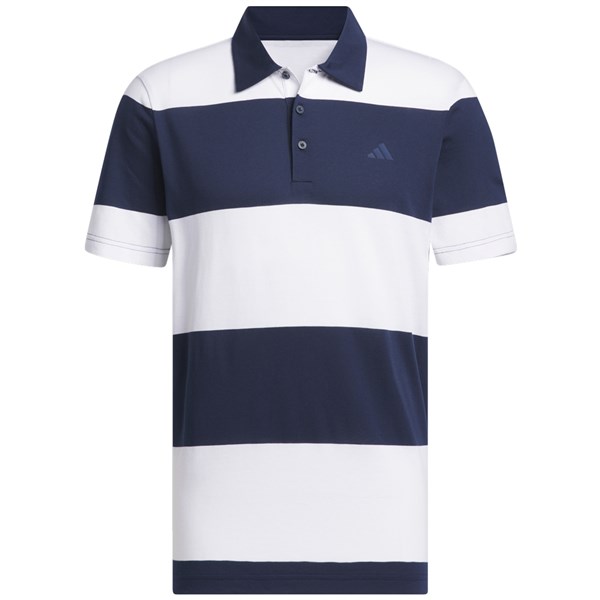 adidas Mens Colourblock Rugby Stripe Polo Shirt