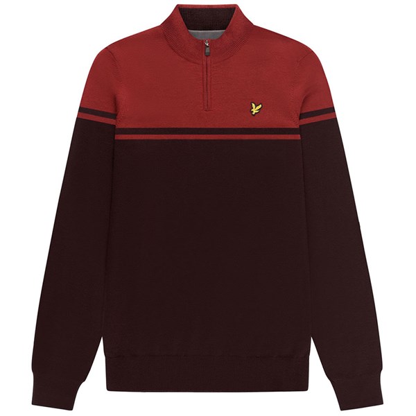 Lyle and Scott Mens Croft Quarter Zip Pullover Top