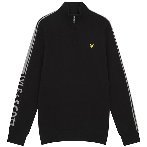 Lyle and Scott Mens Branded 1/4 Zip Pullover