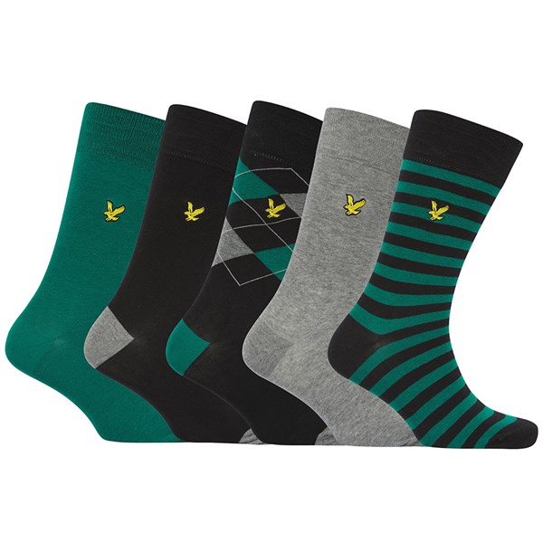 Lyle and Scott Mens Harold Crew Socks (5 Pairs)