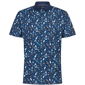 Original Penguin Mens Martini Novelty Print Short Sleeve Polo Shirt