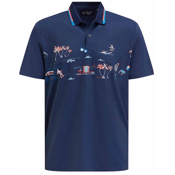 Original Penguin Mens Resort Print Polo Shirt