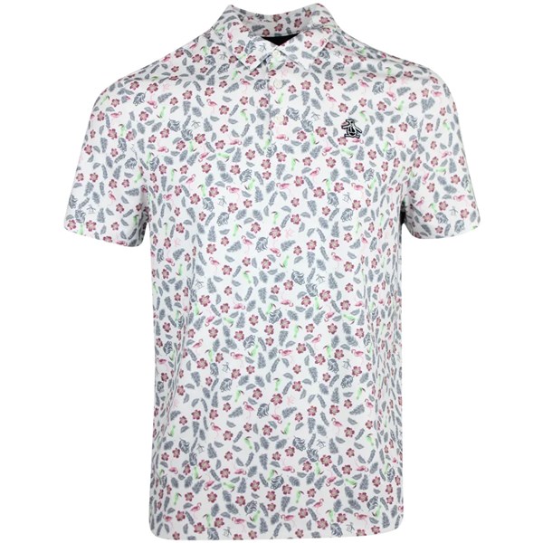 Original Penguin Mens Whimsical Tropical Print Polo Shirt