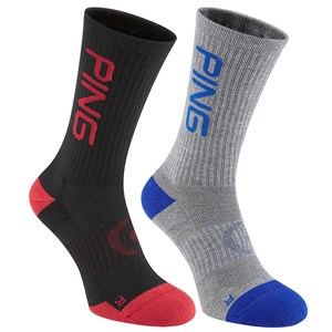 Ping Mens Logo Performance Crew Socks