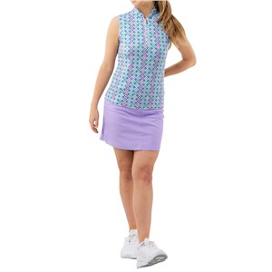 Pure Golf Rise Sleeveless Polo - Geo Flower