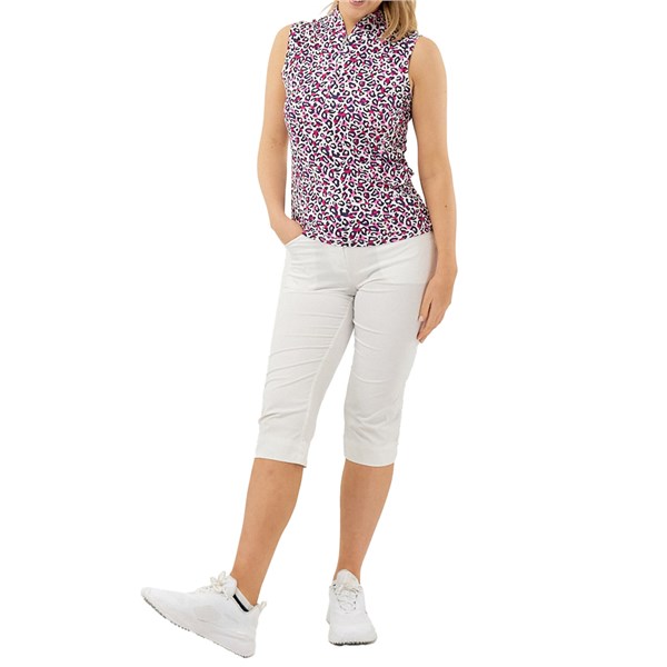 Pure Golf Rise Sleeveless Polo - Leo Pop