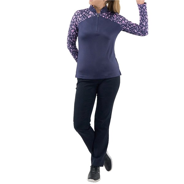 Pure Golf Ladies Maple Long Sleeve Zip Top - Lavender Flurry