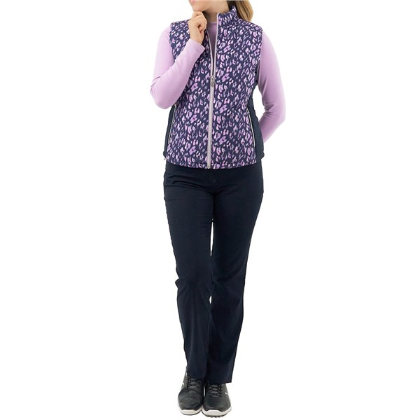 Pure Golf Ladies Annona Patterned Gilet - Lavender Flurry